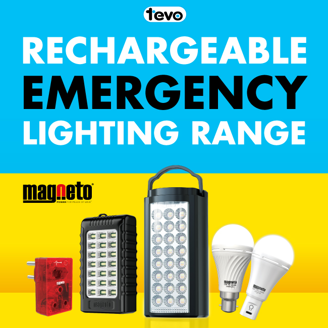 Rechargable emergency lighting range. Magneto, power for peace of mind.